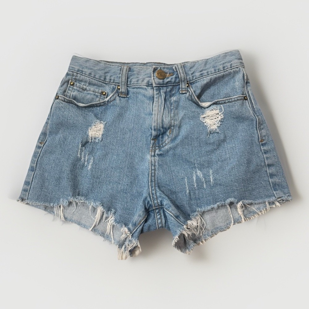 Urban Outfitters BDG Women's High Rise Raw Hem Denim‎ Jean 3" Shorts Size 25
